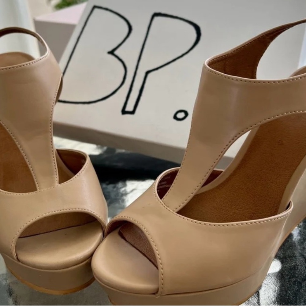 bp Women's Tan Wedge Sandals